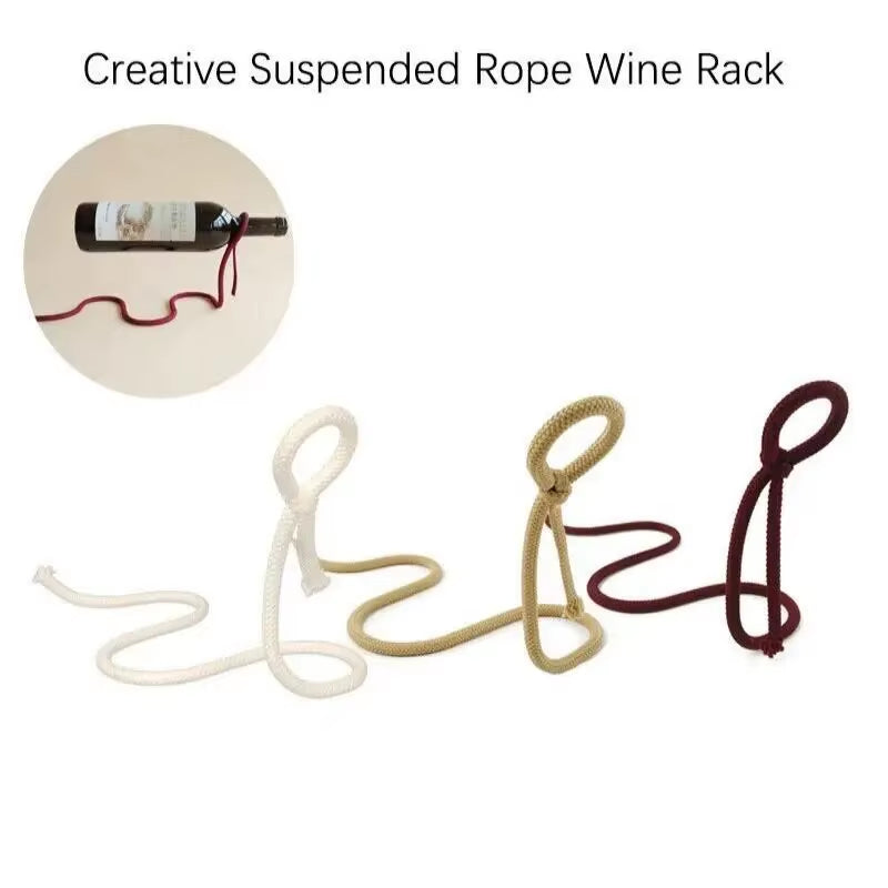 Wine Tray Ornament Kitchen Utensils Rope Wine Rack Desktop Rack Wine Bottle Rack Cup Rack Household Wine Rack Ornament